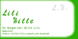 lili wille business card